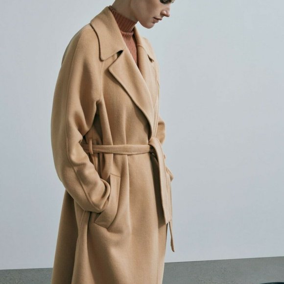 Zara belted wool blend jacket. - Picture 9 of 9